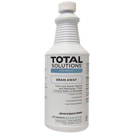 total solutions drain away.